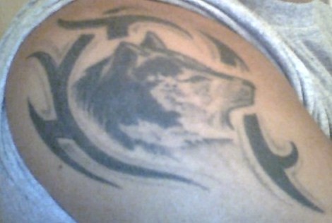 wolf tribal Tattoo